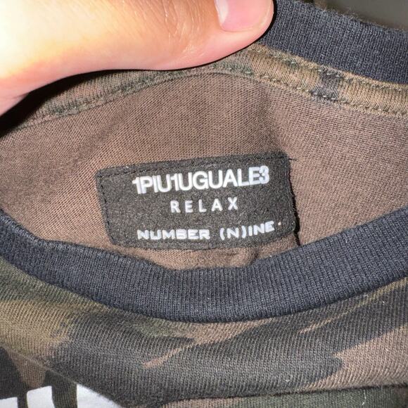 Number (N)INE x 1PIU1UGUALE3 Relax Camo Baby Tee NYC Fits S - Picture 3 of 6